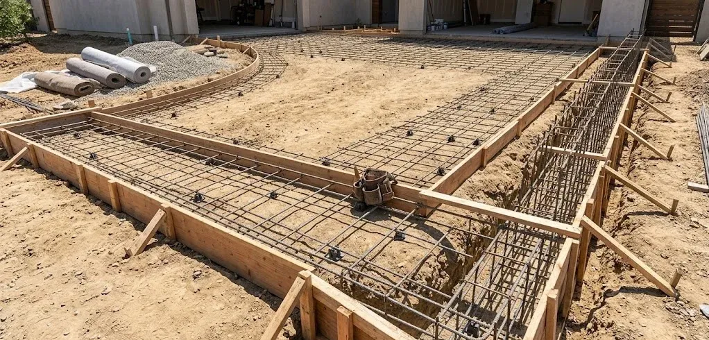 Concrete driveway reinforcement and forms in Pasadena – Villa Bella Construction