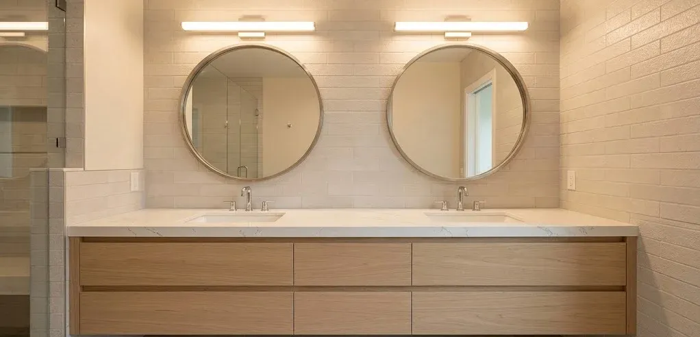 Modern bathroom vanity in Pasadena – Villa Bella Construction