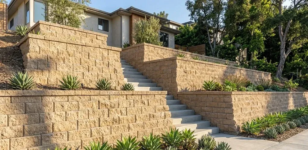 Retaining wall construction in Glendale – Villa Bella Construction