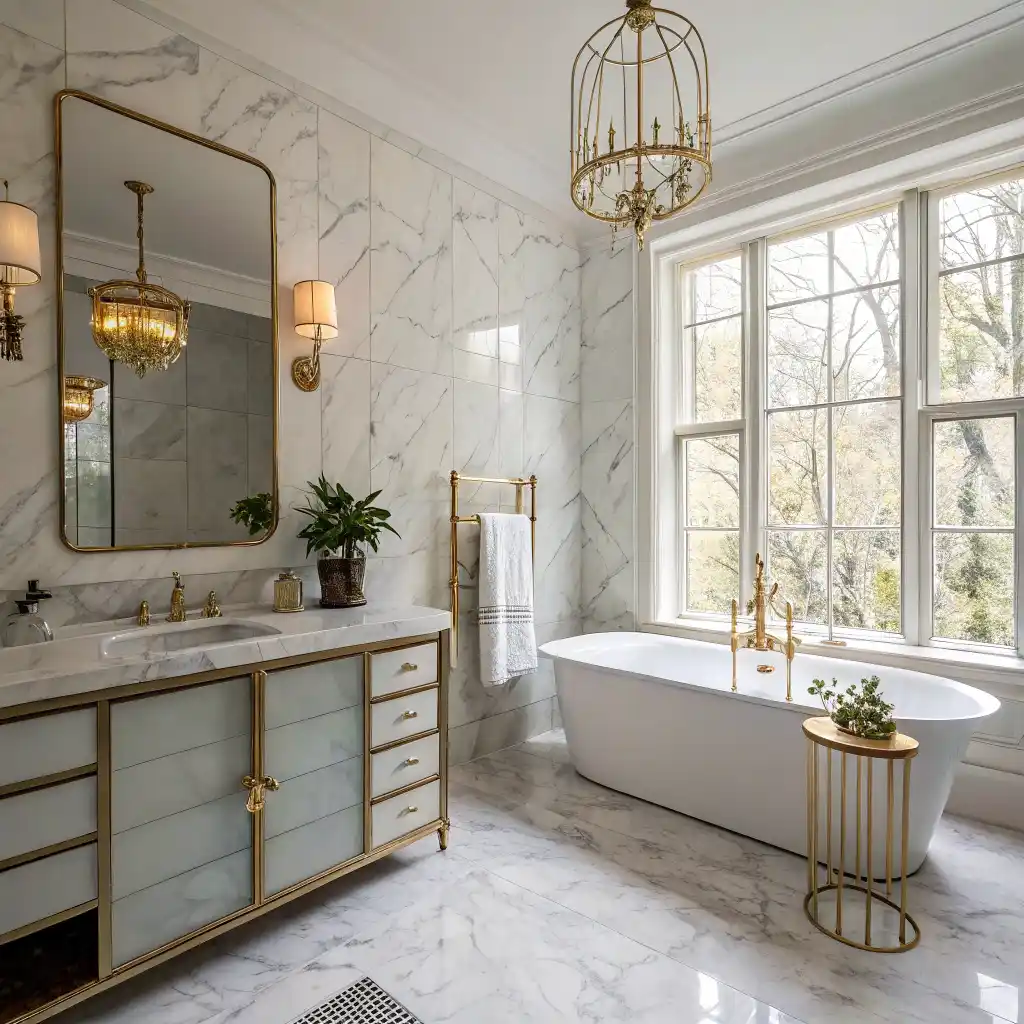 Tile and flooring installation in Los Angeles bathroom remodel
