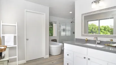 Walk in shower installation in Glendale home